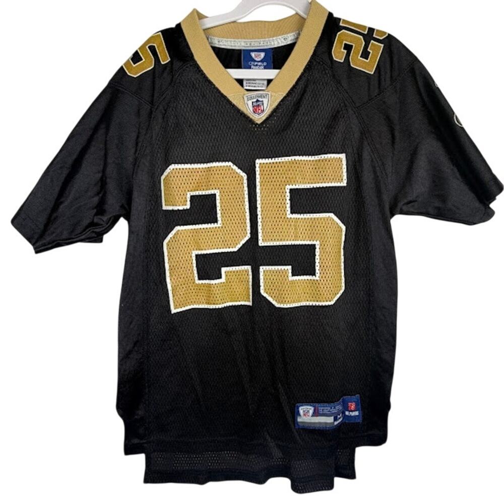 Vtg New Orleans Saints Reggie‎ Bush #25 On Field Reebok NFL Youth M 10-12 Jersey